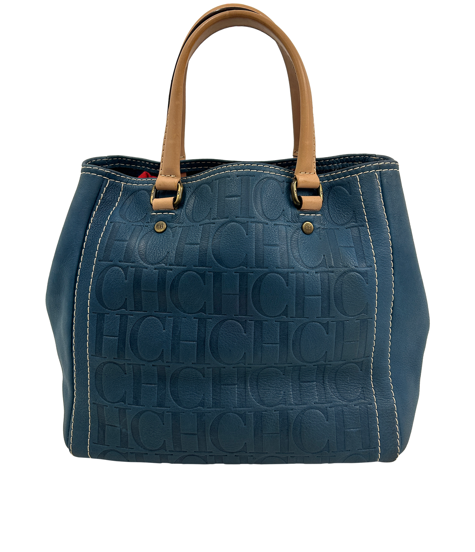 Tote Small CH, 320&euro;, Bolso, Azul, Animal - Piel, Vista trasera